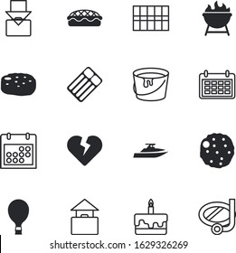 holiday vector icon set such as: sausage, boat, site, marketing, grilling, aerostat, vessel, smoke, barbecue, glasses, anniversary, girl, birthday, life, pumpkin, steak, swim, dive, cream, snorkeling