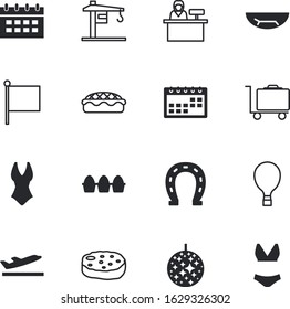 holiday vector icon set such as: male, boiled, baked, box, horse, grill, fortune, jingle, glass, western, rest, sphere, beef, old, meatballs, slice, steel, resort, bright, man, line, carton, booking
