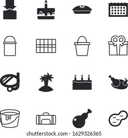 holiday vector icon set such as: paradise, bow, wallpaper, palm, slice, sports, island, hand, broken, job, fitness, view, tour, glasses, homemade, heart, voyage, set, swimming, lifestyle, school