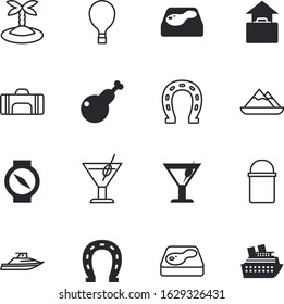 holiday vector icon set such as: handle, scene, balloon, cooking, carry, direction, wallpaper, creative, turkey, star, grill, horizontal, camp, desert, high, cute, west, fried, north, leg, navigation