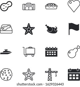 holiday vector icon set such as: handbag, label, sports, cruise, deco, valentine, game, pie, love, marketing, festive, luxury, line, hand, american, holdall, medicine, perfect, cake, blank, religion