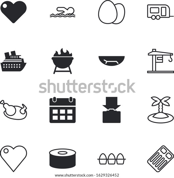 holiday vector icon set such as: wedding, island,\
sand, caravan, picnic, leaf, vintage, toy, soup, festival, home,\
tourist, thanksgiving, lifestyle, website, interface, peal, gold,\
tomato, woman