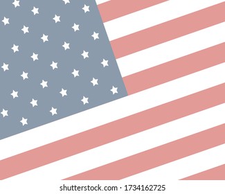 Vacaciones. Imagen vectorial de la bandera estadounidense. Cuarto día de la independencia de julio de los ee.uu.