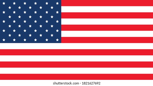 Holiday. Vector image of american flag. Fourth of july independence day of the usa.