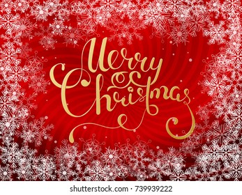 Holiday Vector Lettering background, Merry Christmas concept