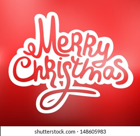 Holiday Vector Lettering, Merry Christmas