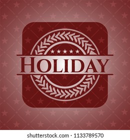Holiday vintage red emblem