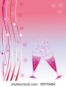 Holiday wineglasses