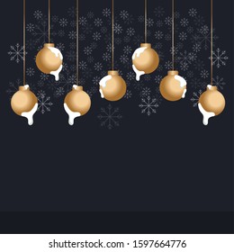 Holiday winter background with coniferous forest. winter season & New Year design. Can use for greeting card, poster, flyer. Vector illustration.