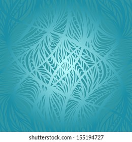 Holiday winter background with floral pattern - vector