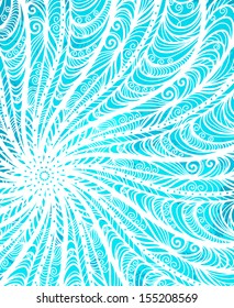 Holiday winter background with floral pattern - vector