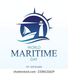 Holidays around the world of World Maritime Day template background. Vector illustration
