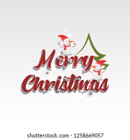 Holiday's Background with Season Wishes Merry Christmas Tree . - Vector Illustration 