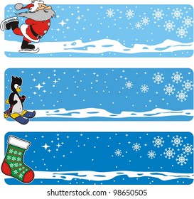 Holidays Banner Set. Vector Illustration.