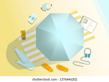 Holidays at the beach in summer