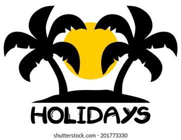 Holidays beach symbol