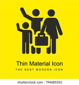 Holidays bright yellow material minimal icon or logo design