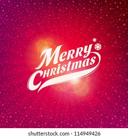 Holidays card design with inscription - Merry Christmas