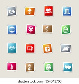 Holidays card icons for web