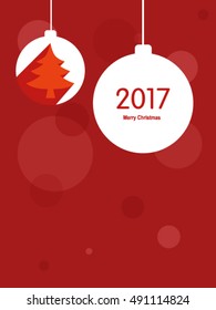 Holidays card for Merry Christmas. Design template card. Vector.