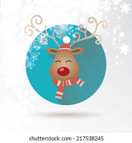 Holidays Card with Santa Claus - vector illustration
