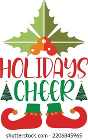 holidays cheer vector file svg
