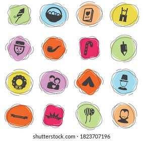 Holidays color vector icons for web and user interface
