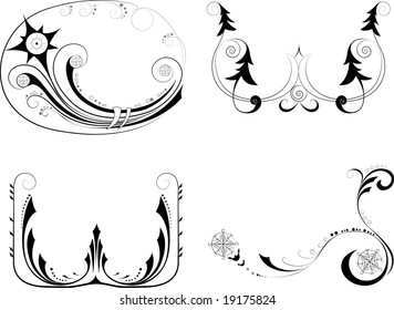 Holidays decorative design elements