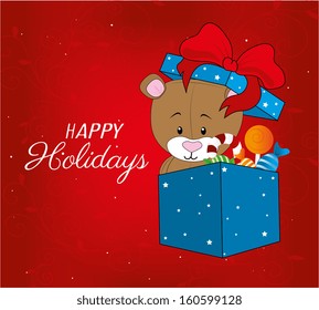 holidays  design over background vector illustration