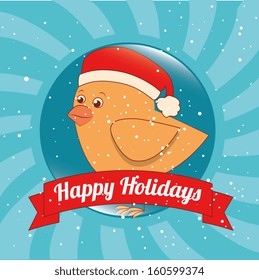 holidays  design over blue background vector illustration