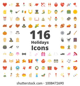 Holidays Flat Icons