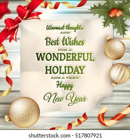 Holidays greeting and Christmas card. EPS 10 vector file included