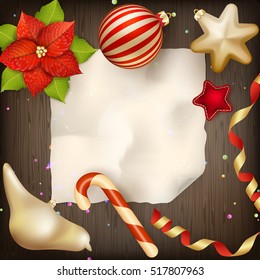 Holidays greeting and Christmas card. EPS 10 vector file included