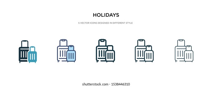 holidays icon in different style vector illustration. two colored and black holidays vector icons designed in filled, outline, line and stroke style can be used for web, mobile, ui