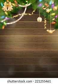 Holidays illustration with Christmas decor. EPS 10 vector file included