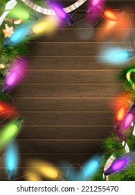 Holidays illustration with Christmas decor. EPS 10 vector file included