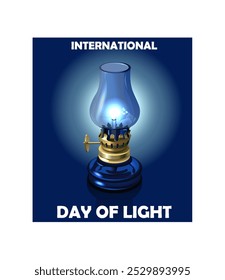 Holidays. International Day of Light. Vector art illustration