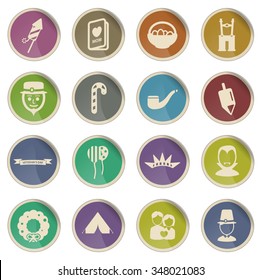 Holidays label icons for web