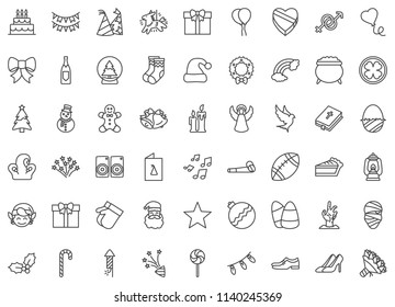 Holidays line icon