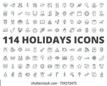 Holidays Line icon Christmas