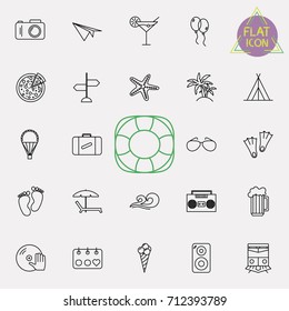 holidays line icon set