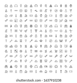 Holidays line icon set. Collection of vector symbol in trendy flat style on white background. Holidays sings for design.