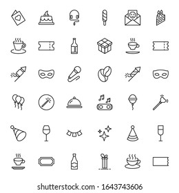 Holidays line icon set. Collection of vector symbol in trendy flat style on white background. Holidays sings for design.