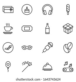 Holidays line icon set. Collection of vector symbol in trendy flat style on white background. Holidays sings for design.
