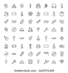 Holidays line icon set. Collection of vector symbol in trendy flat style on white background. Holidays sings for design.