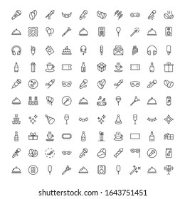 Holidays line icon set. Collection of vector symbol in trendy flat style on white background. Holidays sings for design.