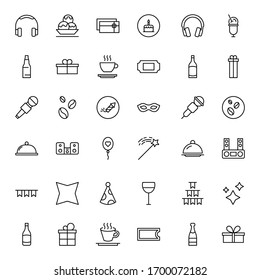 Holidays line icon set. Collection of vector symbol in trendy flat style on white background. Holidays sings for design.
