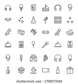Holidays line icon set. Collection of vector symbol in trendy flat style on white background. Holidays sings for design.