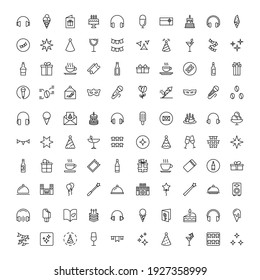 Holidays line icon set. Collection of vector symbol in trendy flat style on white background. Holidays sings for design.