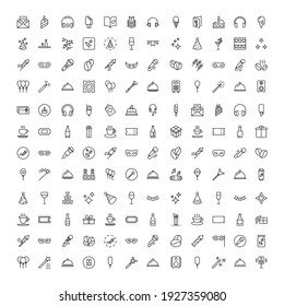 Holidays line icon set. Collection of vector symbol in trendy flat style on white background. Holidays sings for design. - Shutterstock ID 1927359080